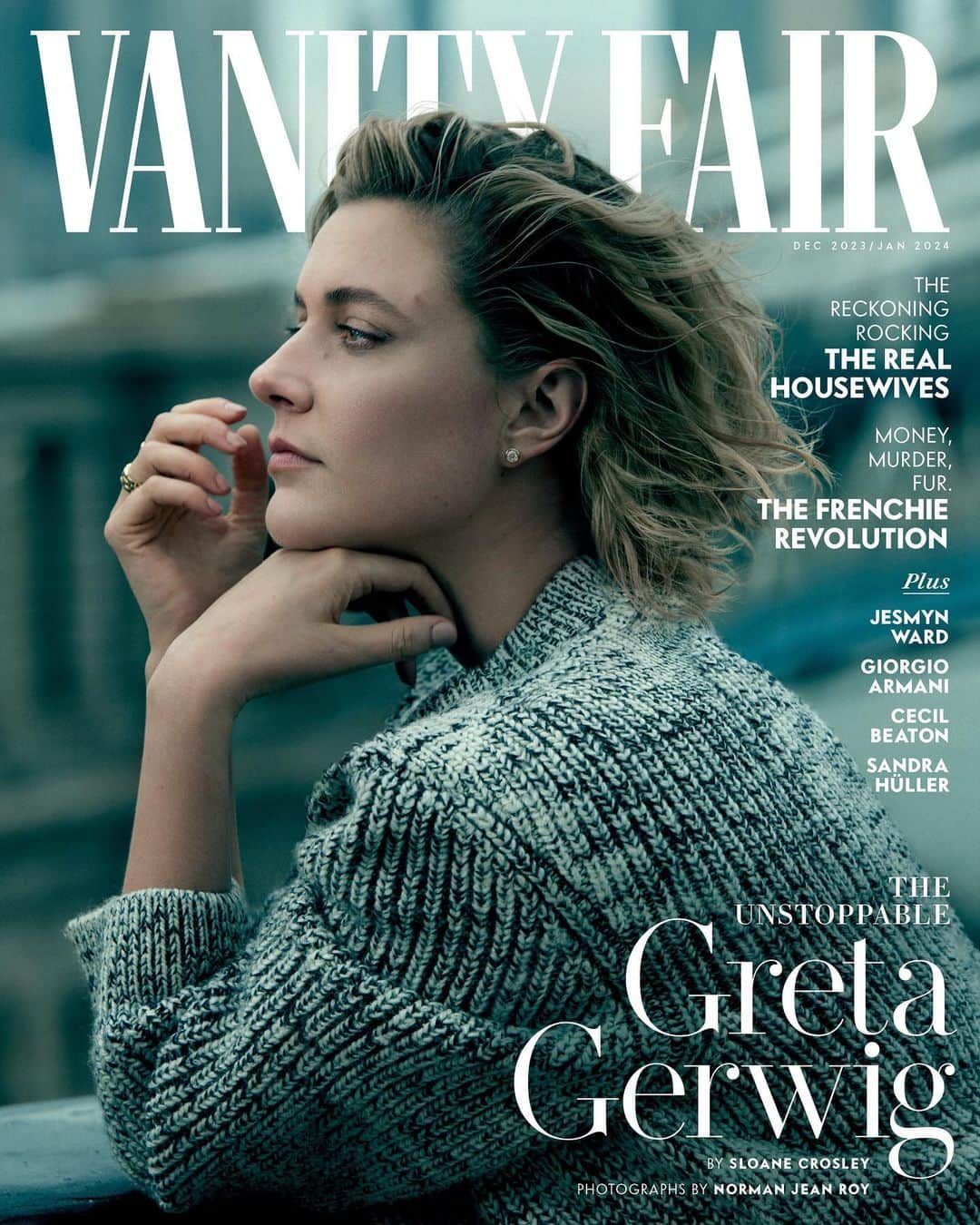 Vanity Fairのインスタグラム：「With #Barbie, Greta Gerwig injected fun back into Hollywood, and $1.4 billion into the box office—and she already had three Oscar nominations under her palazzo belt. If she has her way, she’ll be doing the same thing for the next 40 years.  Gerwig has had one of the most quantifiably successful years of any artist on the planet, creating a paradigm shift that brought people back to theaters just as pop icons brought them back to stadiums, writes @sloane_crosley. Getting her to acknowledge this, however, is like asking Ken to put his shirt on. “Everything I know about the movie’s success is an anecdote,” she tells VF.   In her first extended profile since the ‘Barbie’ bonanza, the director reflects on the historic success of the film, the longevity of her career, and working with the man who is also her life partner.   Photographer @normanjeanroy Wardrobe Stylist @NatashaRoyt Tailor @mariadelgreco Hair Stylist @bobrecine Makeup Artist @romyglow Manicurist @redhotnails Set Designer  @vikirutsch Producer @Boomproductions」