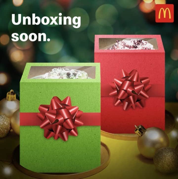 McDonald's Philippinesのインスタグラム：「Creamy fruity red or sweet earthy green? 🤫 Limited edition holiday treats coming soon!! 🎄🤩」