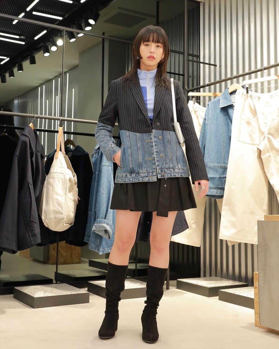 朱里のインスタグラム：「Desigual (@desigual )× Hed Mayner (@hedmayner ) コラボレーションコレクションのグローバルローンチイベントにお邪魔しました⸝⋆  #DesigualxHedMayner #PR」