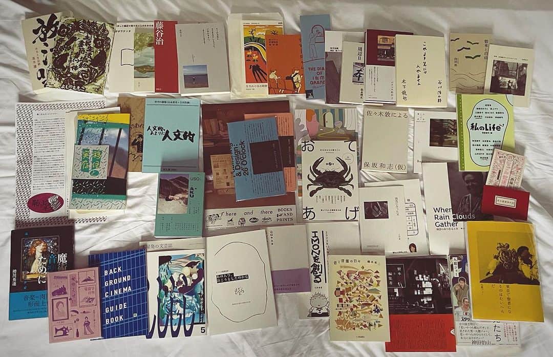 内沼晋太郎のインスタグラム：「一日中まわってたくさん買ったけれど、いま思えば行きそびれたなというところがいくつも思い浮かびます。読むぞ〜  #文学フリマで買った本」