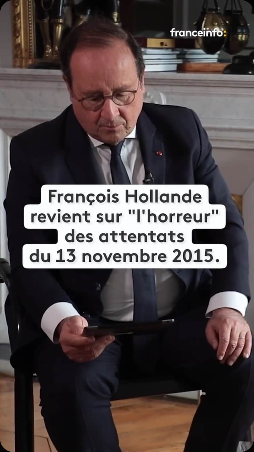 フランソワ・オランドのインスタグラム：「En ce 13 novembre, 8 ans après les attaques terroristes qui ont endeuillé notre Nation, nous devons plus que jamais rester unis, soudés, et être d’une extrême fermeté face à la haine et à l’intolérance. J’adresse toutes mes pensées aux victimes et à leurs proches.」