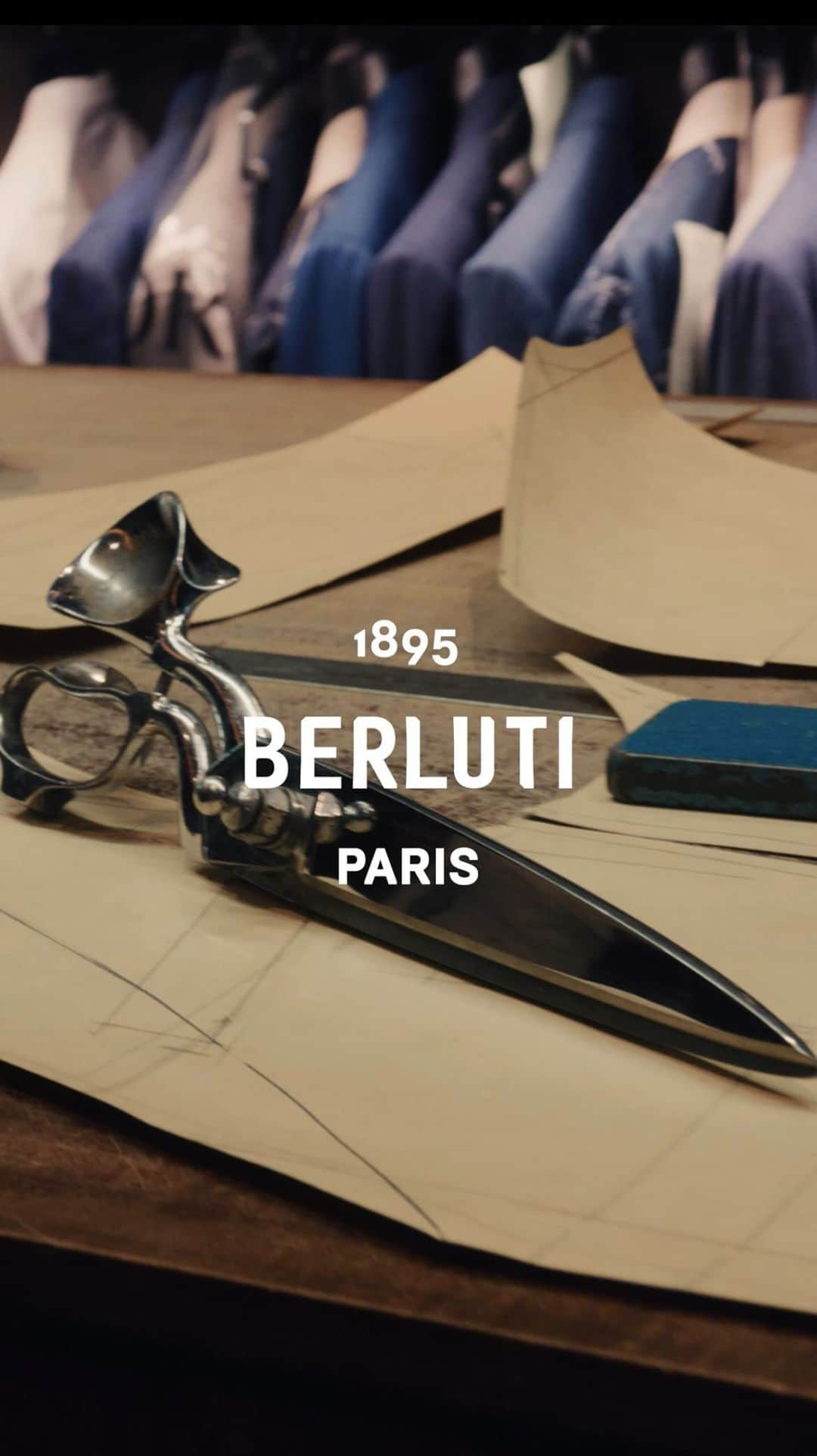 ベルルッティのインスタグラム：「- THE ART OF BESPOKE WITH #BERLUTI: LAMBERT WILSON -   As part of its celebration of creativity and know-how, Berluti supports the Maison’s friends at different key moments in their careers.   “As an artist, I’m completely fascinated by how objects are manufactured. I love craftsmanship”, says Lambert Wilson as he meets Berluti’s artisans to get his measurements taken, choose his suit and shoe patterns and try on the work in progress. For his first bespoke experience, the French actor - who is voicing Jon on Disney’s Star Wars: Visions airing November 14th - has selected a two-button suit in a brown houndstooth pattern, complete with a cotton poplin shirt and a wool drap coat. A pair of boots in ‘Buffaloes’ patinated Venezia leather complete the look.   Talent: #LambertWilson Video: @davidberthaud  Location: ‘Atelier Grande Mesure Tailleur’, ‘Atelier Sur Mesure Bottier’, @chevalblancparis  #DRESSEDINBERLUTI」