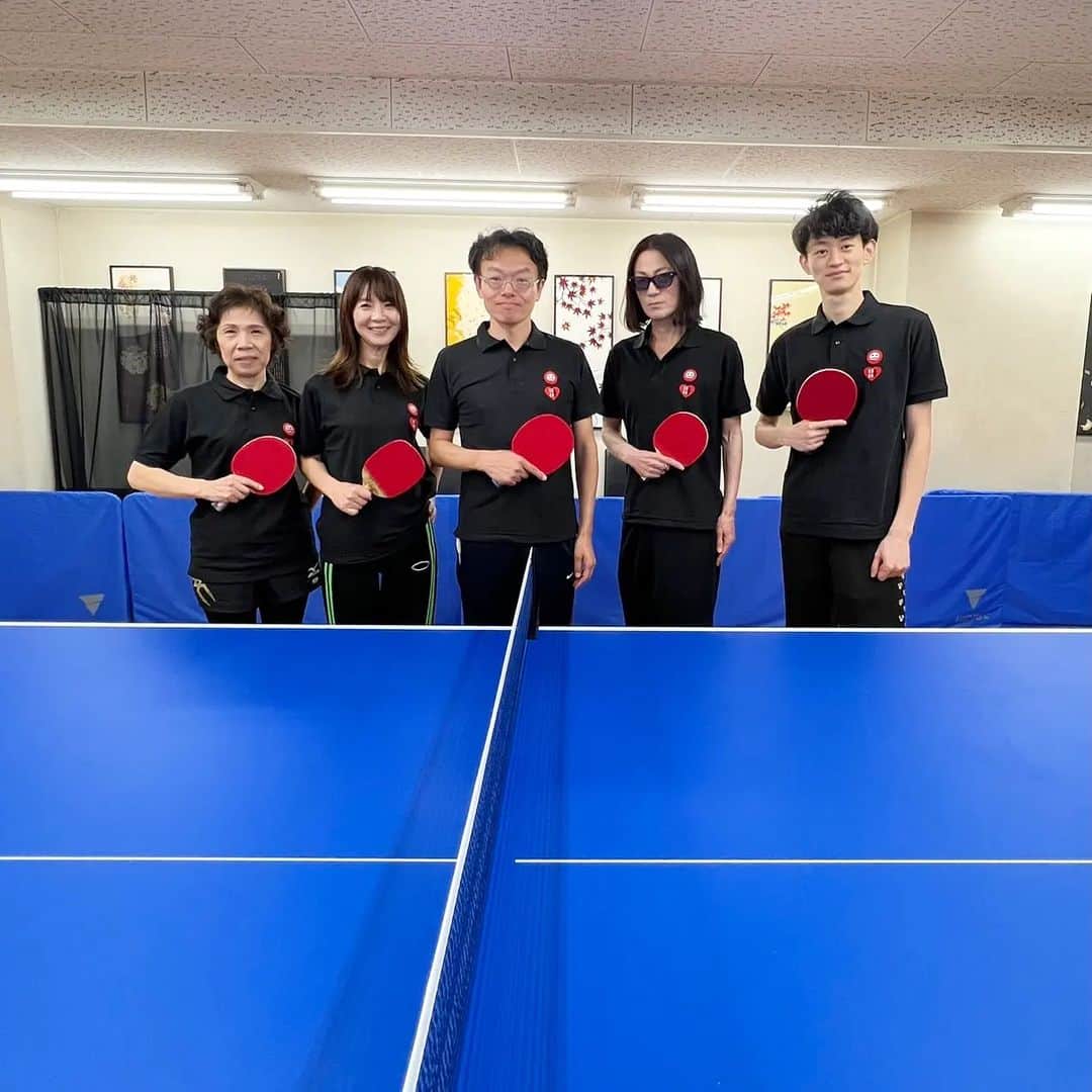谷口キヨコのインスタグラム：「チーム伊兵衛🏓‼️今のところのチームメンバー。追い付けるように練習しなきゃ☺️」