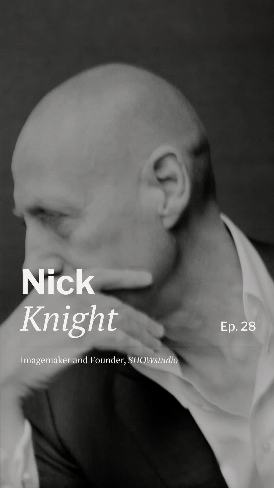 ニック・ナイトのインスタグラム：「British image-maker @Nick_Knight has spent the last four-plus decades pushing the boundaries of both the fashion and photography industries. This episode sees Knight reflecting on how he’s always made work from an outsider’s perspective, tending to rethink rather than reuse old paradigms. Taking inspiration from revolutionary designers like @YohjiYamamotoOfficial rather than his own photographer contemporaries, Knight’s work has bridged disciplines and brought together unique elements, culminating with the establishment of multimedia platform @SHOWstudio in 2000. “I’m always so thrilled when somebody can show me something that I didn’t imagine, couldn’t have imagined, something that I didn’t know about,” he says. Knight often plays that role at SHOWstudio, where he pioneered the idea of fashion film to capture the movement, textures, and sensuality inherent to clothing design. In this episode, he brings his trailblazing insight to the future of fashion, art, and AI technology.   Listen to the full episode at the link in bio. Visit SHOWstudio.com to watch the full films.   — Hosted by @chrimichael Produced by @shayanasadi Original Theme Music by @rellimpot and @chasepcoughlin of @theblacksoft Visual Design by @nernin and @grahamrprentice Portrait by Britt Lloyd  #WhatsContemporaryNow #NickKnight #SHOWstudio」