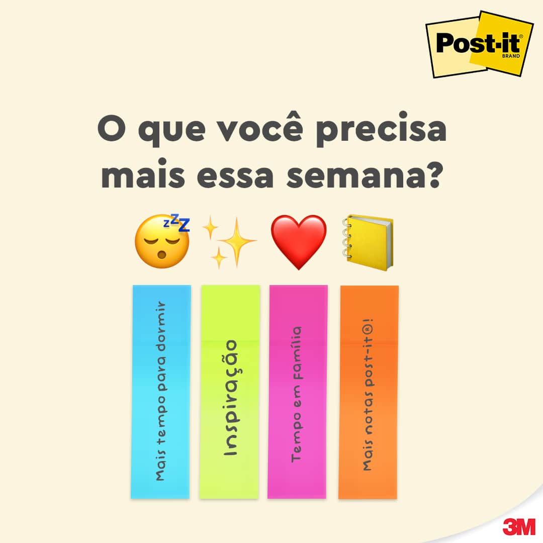 Post-it Brasilのインスタグラム：「Comente com um emoji qual Marcador de Página Post-it® que mais te representa. #Postit #LiberteSuasIdeias #Papelaria」