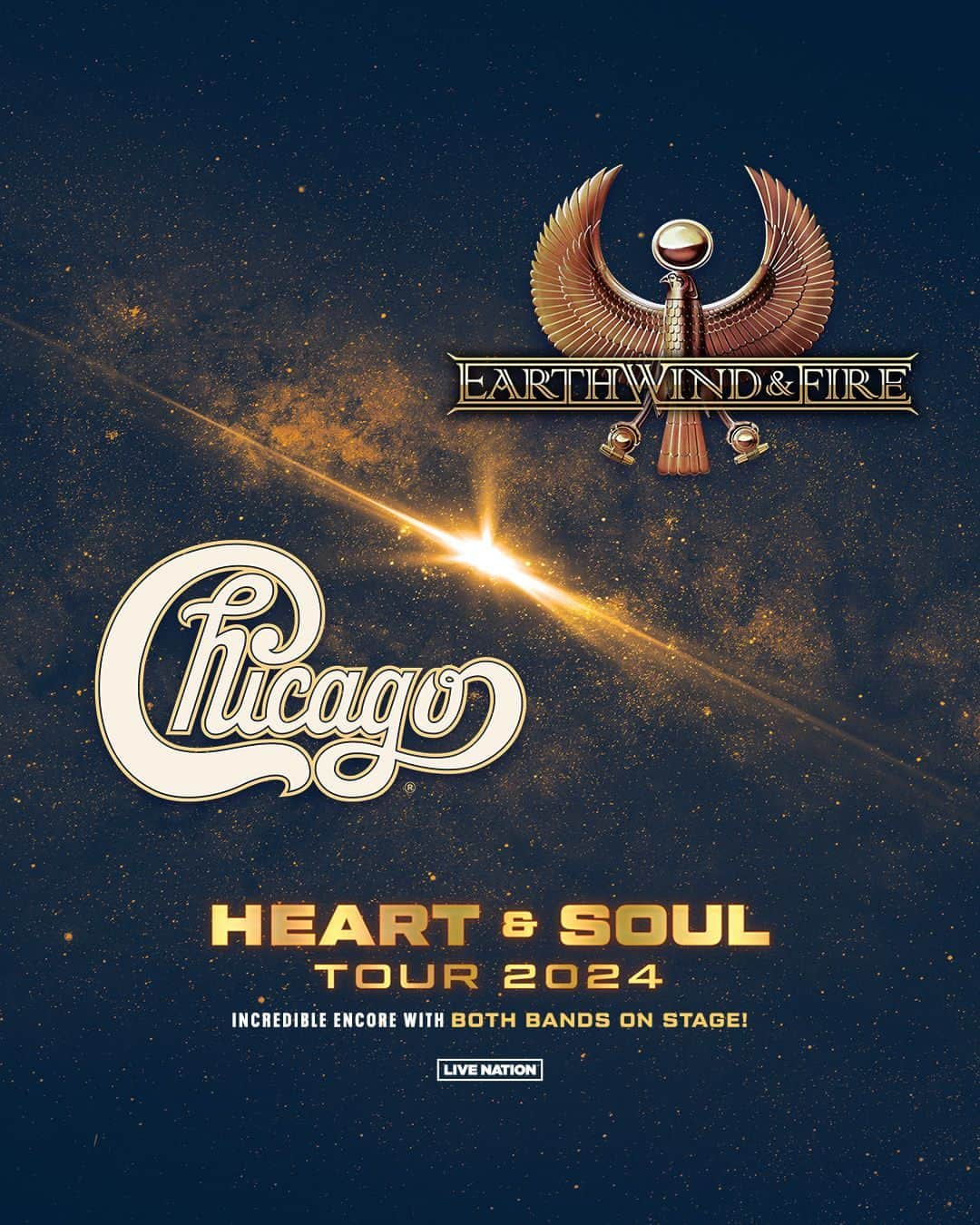 アース・ウィンド・アンド・ファイアーさんのインスタグラム写真 - (アース・ウィンド・アンド・ファイアーInstagram)「💥 It's Happening!!! Earth, Wind & Fire + Chicago: HEART & SOUL Tour 2024 ❣️ Tickets on sale Friday, 11/17. A limited number of VIP packages will be available beginning Tuesday, November, 14 @ 10am local time. Select packages include premium seats, photo opportunity with Earth, Wind & Fire, exclusive merchandise & more!  Link in bio」11月14日 0時05分 - earthwindandfire