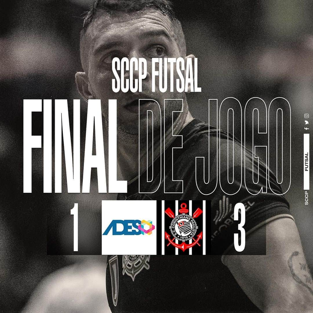 コリンチャンスさんのインスタグラム写真 - (コリンチャンスInstagram)「Saímos na frente na primeira partida das quartas de final do Estadual! 🏴🏳️   Bragança 1 🆚 3 Corinthians  ⚽ Luis Felipe ⚽ Canabarro ⚽ Deives  O duelo de volta será na próxima quinta (16), às 20h, no Parque São Jorge!  #CorinthiansFutsal #VaiCorinthians」11月14日 9時48分 - corinthians