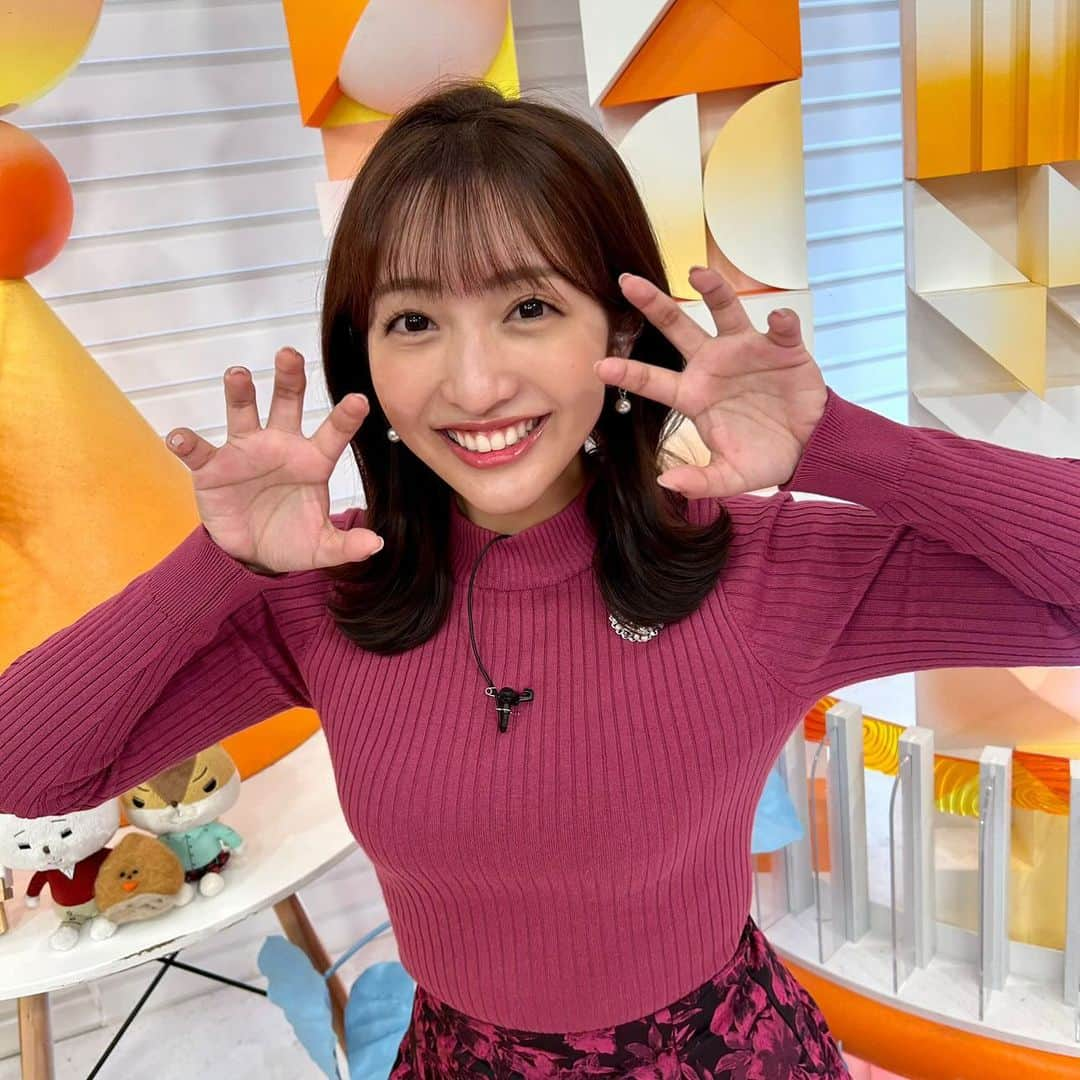 藤本万梨乃のインスタグラム：「* ありがとうございました😊 #めざましテレビ」