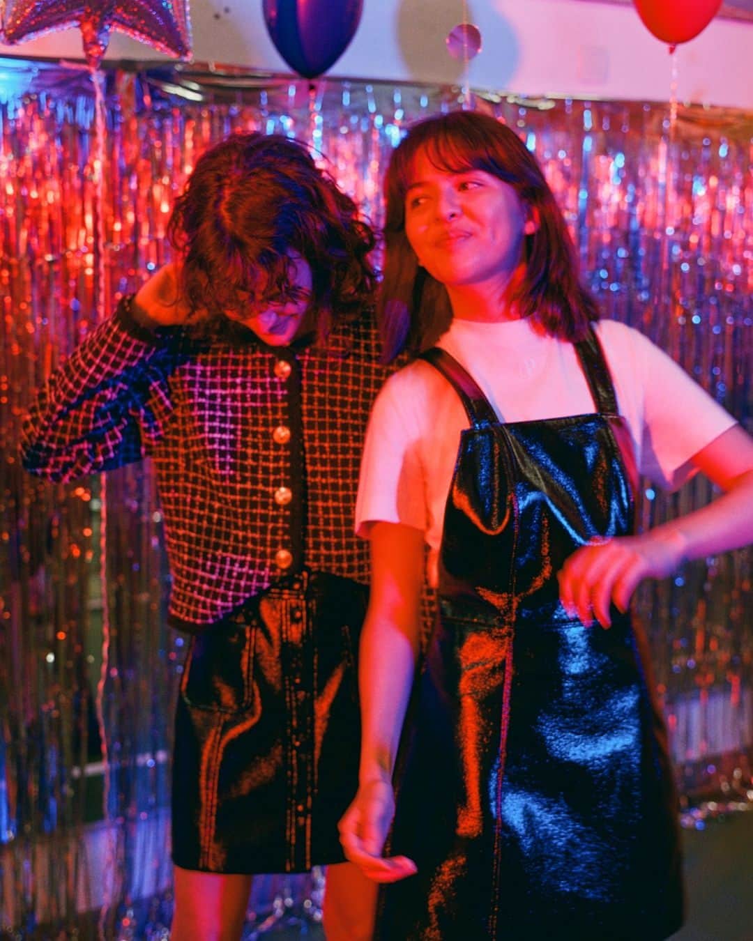 クローディピエルロのインスタグラム：「Our new vinyl capsule has been designed to better reflect the party spotlight. ⁣ ⁣ Photographer: @manuelobadiawills ⁣ Set Designer: @studio_tom.lellouche ⁣ Hair stylist and make up: @angelinabergese ⁣ ⁣ #ClaudiePierlot #Claudies #ClaudieHigh」