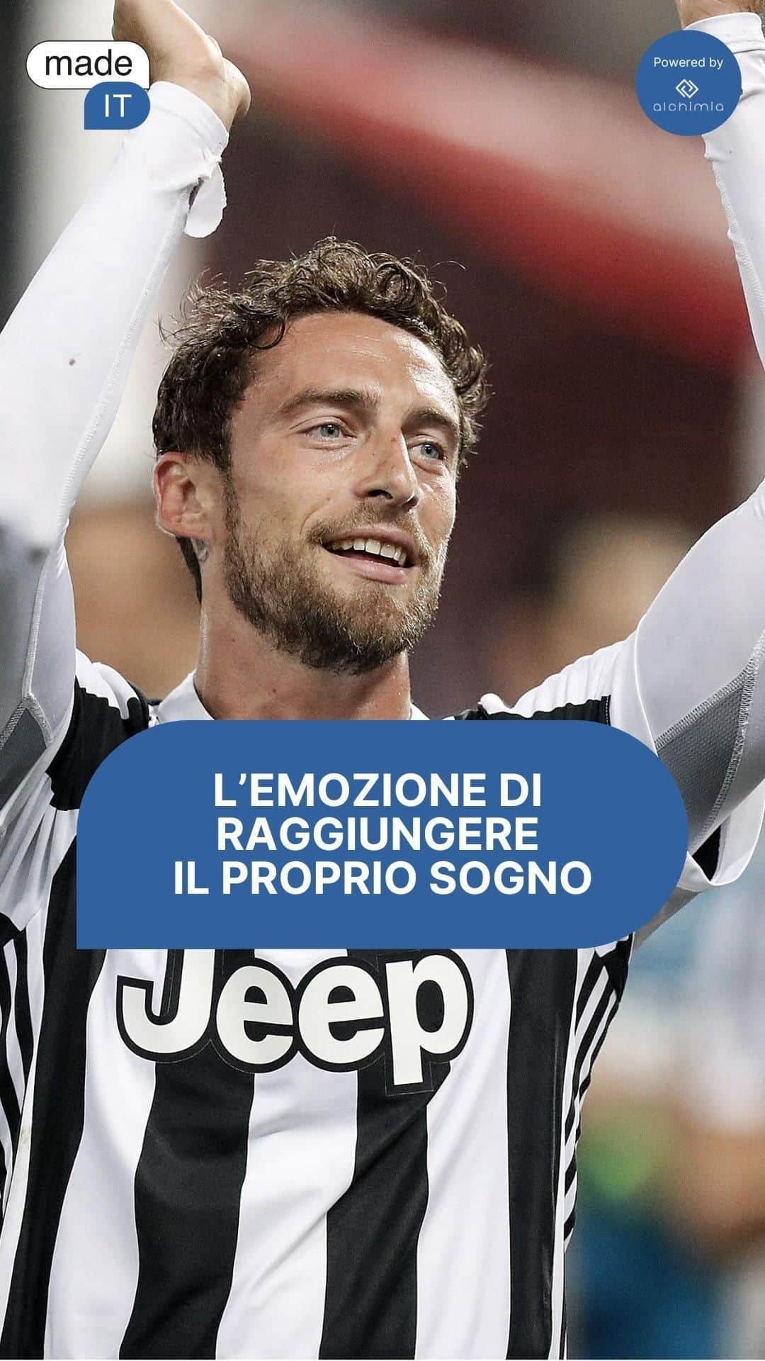 クラウディオ・マルキジオのインスタグラム：「⚽️ L’emozione di raggiungere il proprio sogno @marchisiocla8   🎧 Trovi l’intervista completa cliccando sul link in bio o cercando Made IT su @spotify @applepodcasts e tutte le altre piattaforme podcast.」