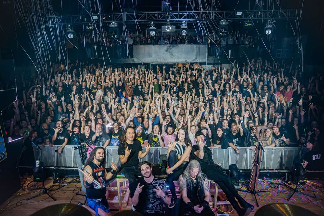 DragonForceのインスタグラム：「LAWRENCE WE LOVE YOU!! What a killer show last night in Kansas. Denver, get ready. You're up next.   📸: @harrybabjpg」