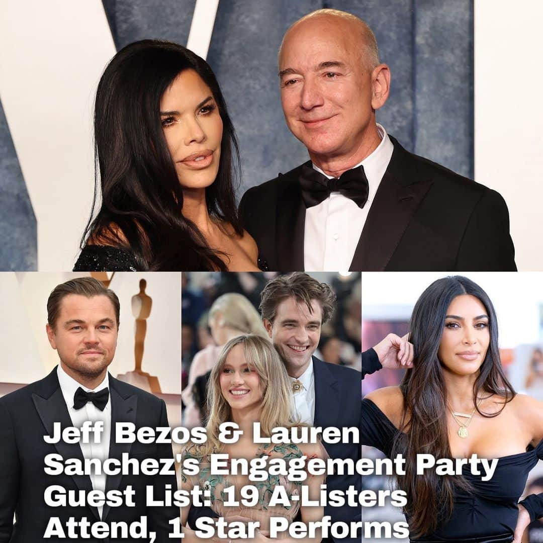 Just Jaredさんのインスタグラム写真 - (Just JaredInstagram)「Jeff Bezos & Lauren Sanchez were thrown an engagement party last night and 19 A-listers were in attendance, plus, they asked one star to perform at the event. Tap this photo at the LINK IN BIO to see the star-studded guest list for their party. #JeffBezos #LaurenSanchez #LeonardoDiCaprio #RobertPattinson #SukiWaterhouse #KimKardashian Photo: Getty」11月14日 2時54分 - justjared