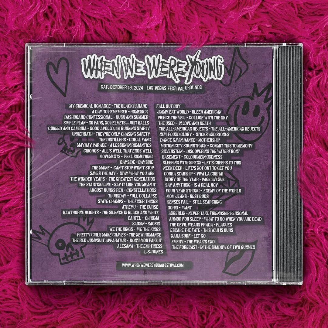 フォール・アウト・ボーイさんのインスタグラム写真 - (フォール・アウト・ボーイInstagram)「headlining next year’s @whenwewereyoungfest see ya then Vegas ✌️ pre-sale starts this friday @ 10am PT 🎲 go sign up at the link in bio」11月14日 2時59分 - falloutboy