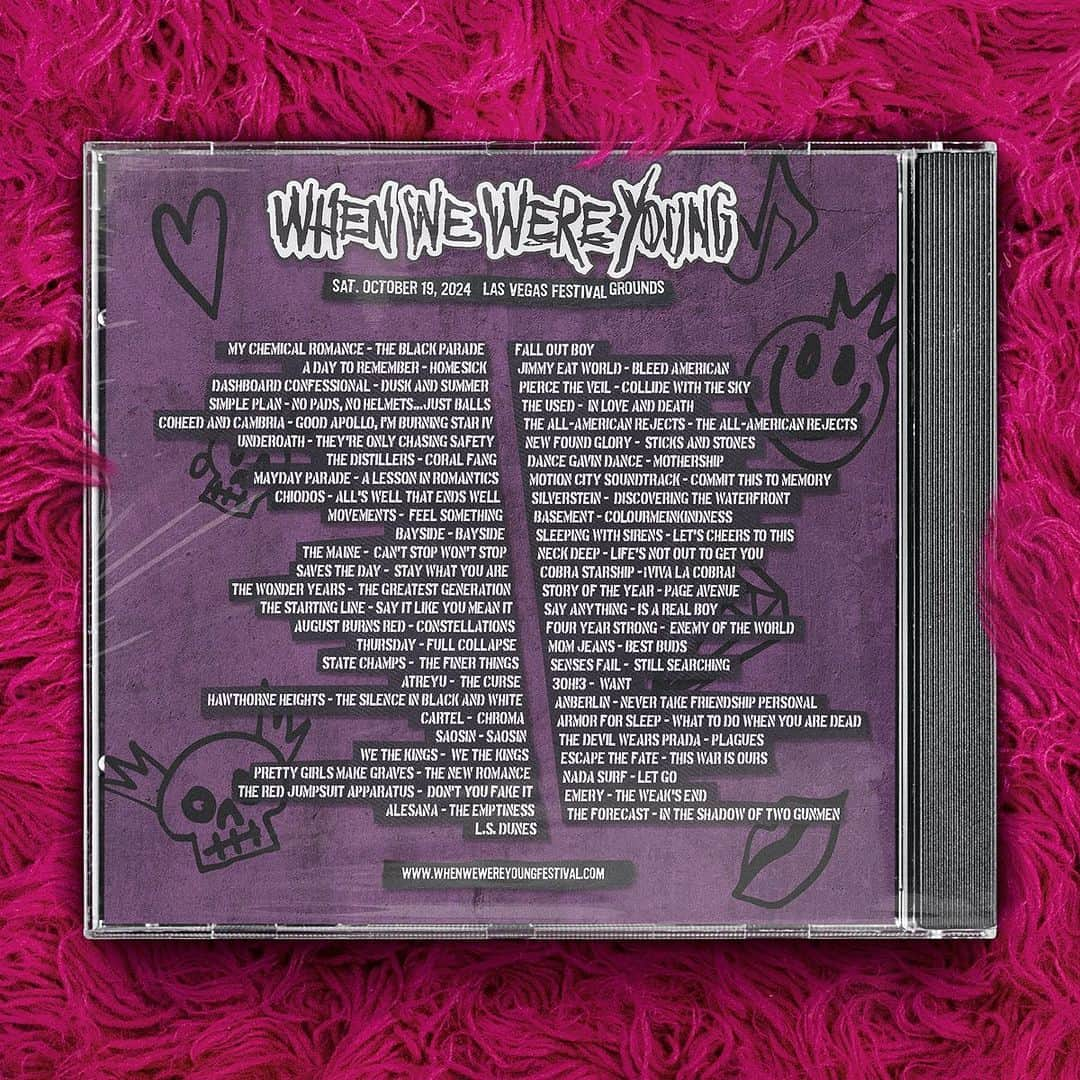 Jimmy Eat Worldさんのインスタグラム写真 - (Jimmy Eat WorldInstagram)「WHEN WE WERE YOUNG FEST 2024 October 19th - Las Vegas, NV  Presale begins Friday, November 17th at 10 AM PT. All tickets start at $19.99 down.  Register at whenwewereyoungfestival.com」11月14日 3時13分 - jimmyeatworld