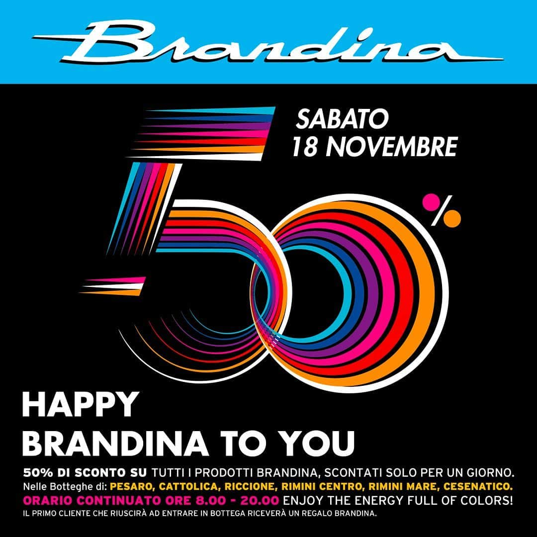 ブランディーナのインスタグラム：「Festeggia con noi lo stile unico di Brandina. Torna l'irresistibile Happy Brandina to You! ✨👜🏖️  Questo sabato, regalati il 50% di sconto nelle nostre botteghe. Dal 18 al 26, online, immergiti in uno splendido 30% di sconto!   #Brandina #BrandinaTheOriginals #BrandinaLovers #HappyBrandinaToYou #HBTU23」