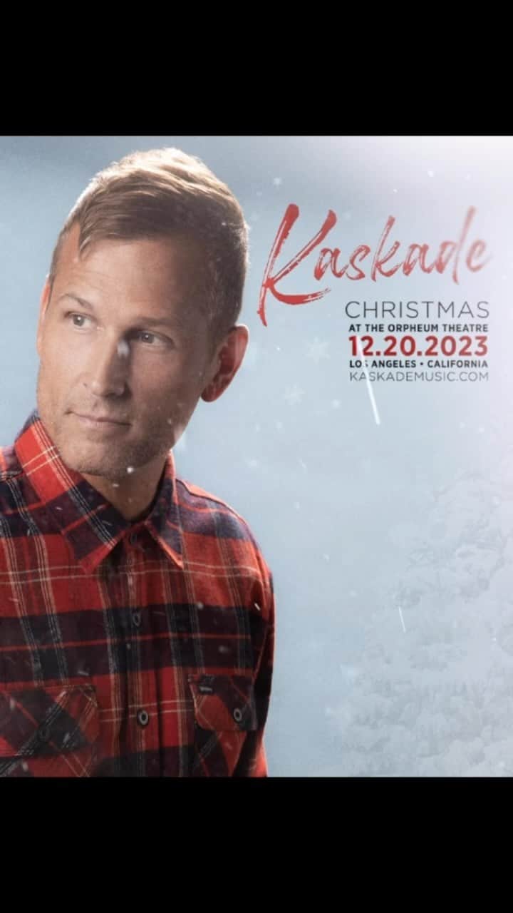 カスケイドのインスタグラム：「December 20, 2023 Orpheum Theatre, LA Live band, ensemble vocalists, all my favorite Holiday tunes.  Sign up for early access to this first ever, intimate concert. ((LINK IN BIO))」