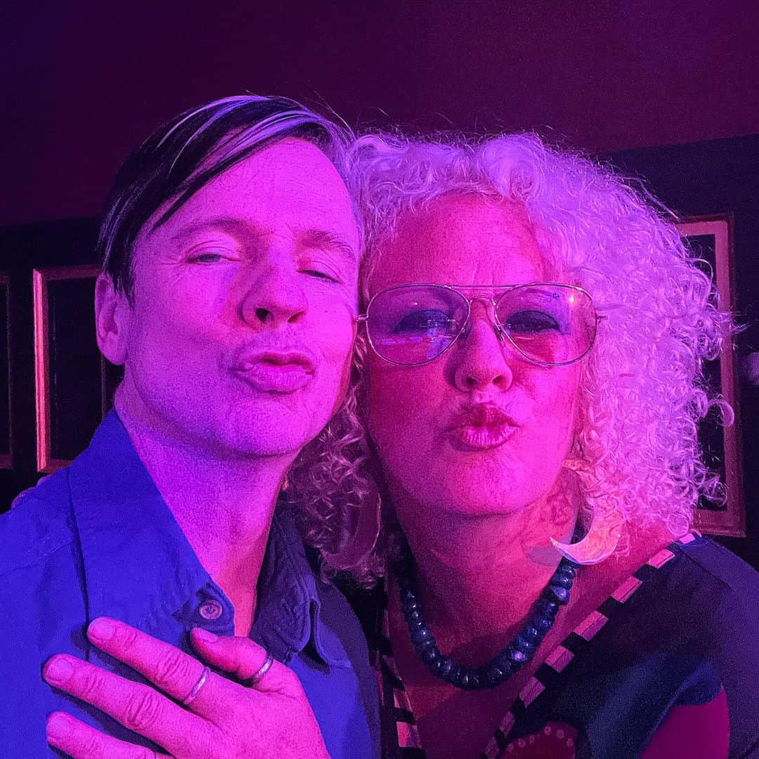 ジョン・キャメロン・ミッチェルのインスタグラム：「@msambermartin and i are crashing down on @joespub this fri and sat nov 17,18 again. 17th we have special queer philly rocker guest @rentboy_music and sat we have the OG Bway Yitzhak @lenarockerhall w her firehose interpretation of Bowie! Come on down!」