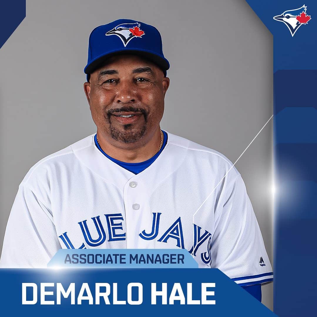 トロント・ブルージェイズのインスタグラム：「OFFICIAL: We're excited to announce the hiring of DeMarlo Hale as our Associate Manager under Manager John Schneider. Welcome back, DeMarlo!」