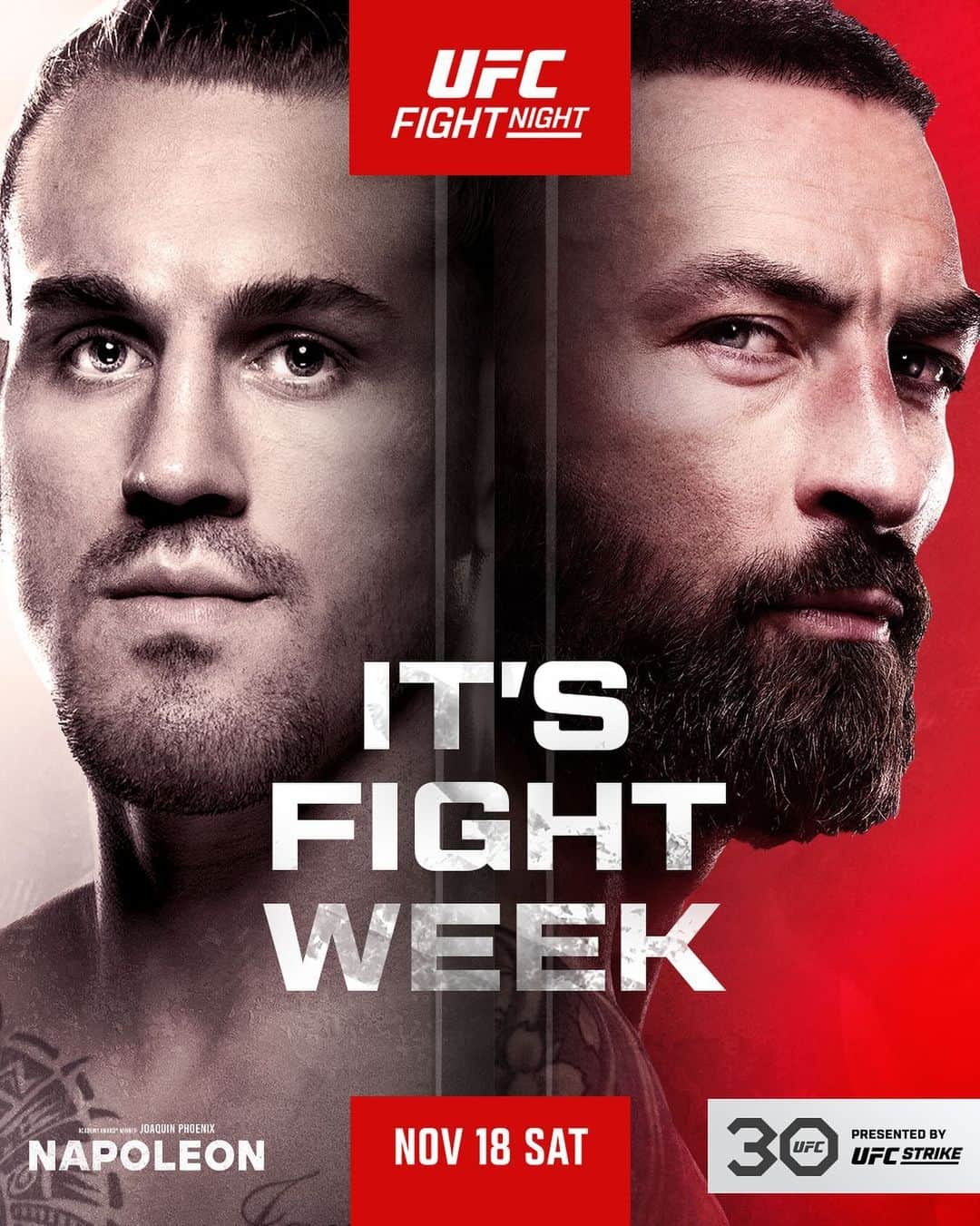 UFCのインスタグラム：「It’s Fight Week! 👊  [ B2YB @NapoleonMovie ]」