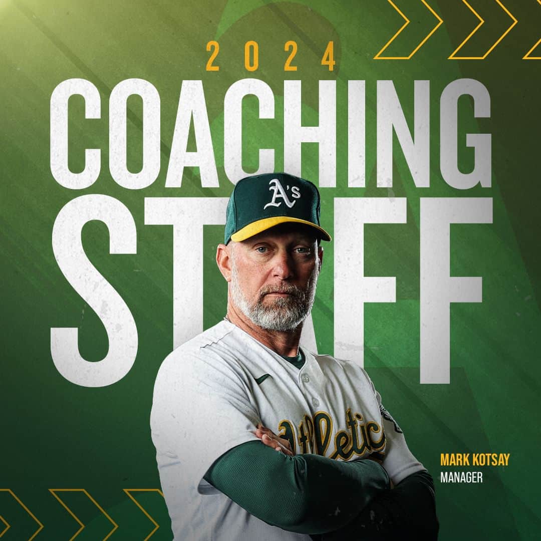 オークランド・アスレチックスのインスタグラム：「Our 2024 Major League coaching staff!」
