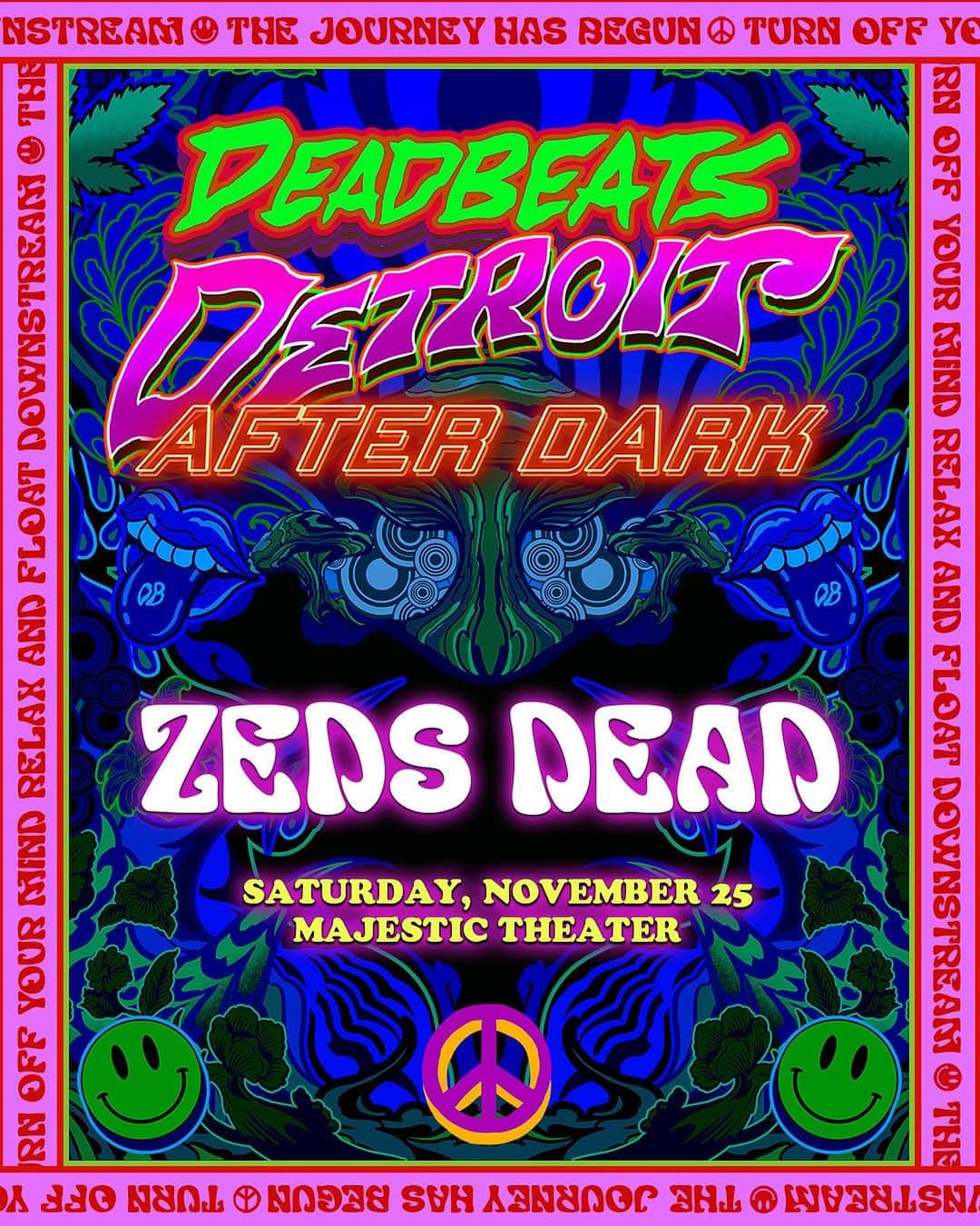 Zeds Deadのインスタグラム：「DETROIT! We’re going late after the Masonic. Join us at the Majestic Theatre. First presale access to everyone that already has a Masonic ticket goes live this Wednesday. Presale Thursday and Onsale for everyone else on Friday!」