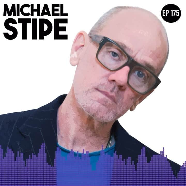 ショーン・ヘイズのインスタグラム：「It’s a Shiny-Happy-Podcast with R.E.M.’s Michael Stipe on the mic. Default veganism, relocation by earthquake, the confidence of youth, and walking like a human-person. We’re losing our religion together, on an all-new “SmartLess”.   #SmartLess #SeanHayes #JasonBateman #WillArnett #MichaelStipe #SmartLess #SmartLessMedia #AmazonMusic #WonderyMedia」