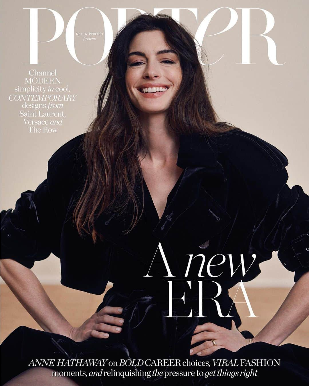 アン・ハサウェイのインスタグラム：「What an honor to shoot with the legend @cassblackbird for @portermagazine. Words by the darling @eiffeltyler.  Hope you enjoy! xx  @portermagazine for @netaporter Stylist: @hels_broadfoot Art Director: @kelly0n Entertainment Partnerships Director: @theannabelbrog Hair: @hairbyorlandopita Makeup: @gucciwestman Entertainment Editor: @olivesw Content Director: @alcaselyhayford」