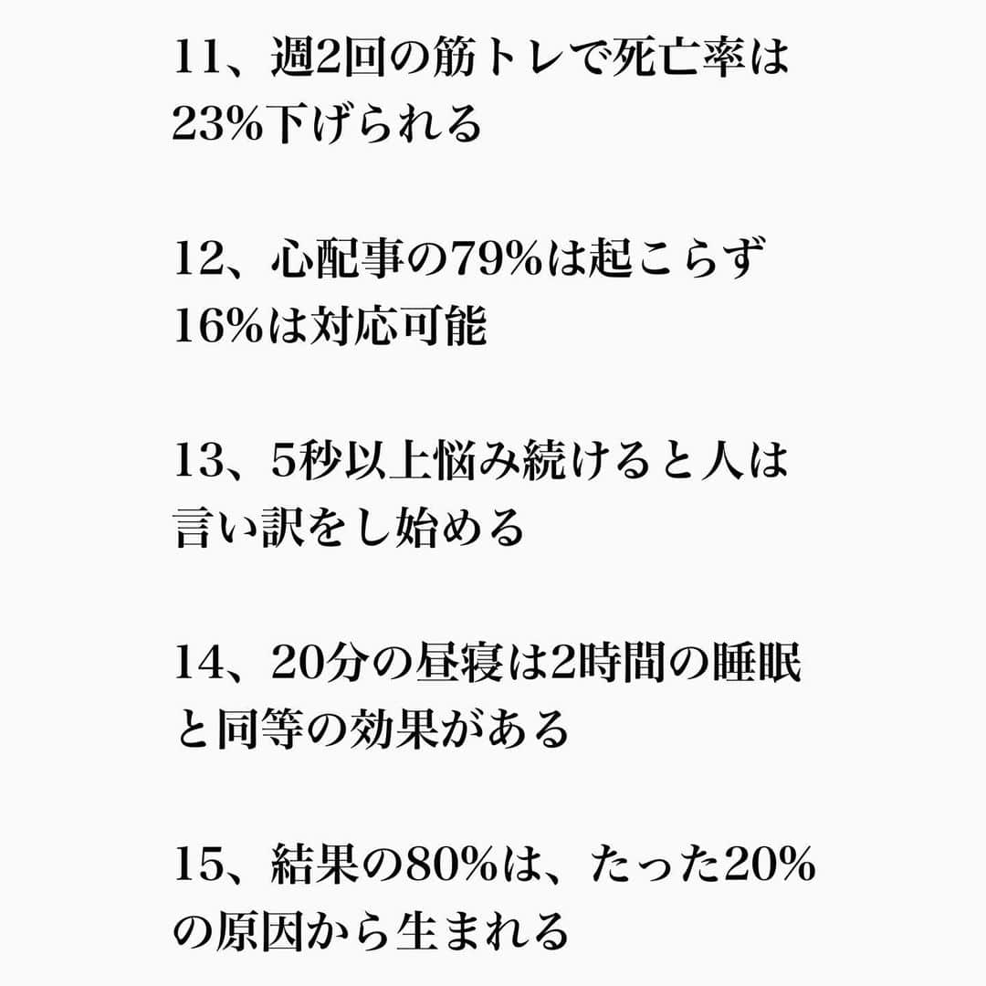 ヒロタテツヤさんのインスタグラム写真 - (ヒロタテツヤInstagram)「40年普通に生きて分かった人生で忘れてはいけない数字😌  たまに見返すといいです💫  いつも有り難うございます😌  #名言 #名言シリーズ #格言 #格言シリーズ #言葉 #モチベーション #今日の格言 #今日の言葉 #今日の名言 #自己啓発」11月14日 8時07分 - hirotetu68