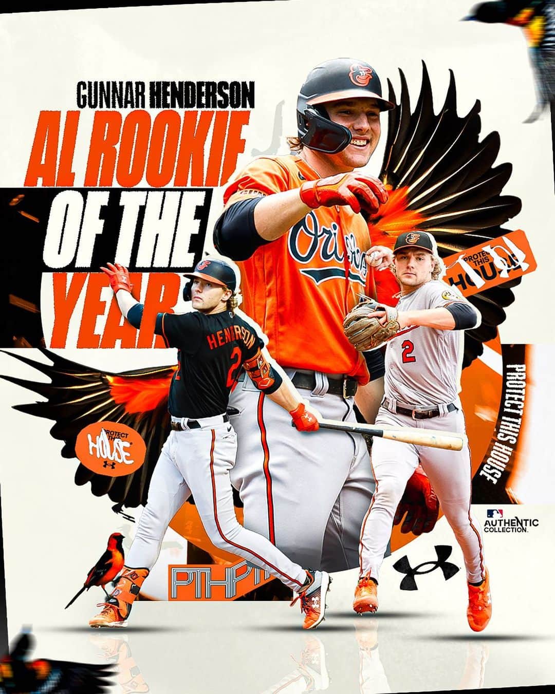 Under Armourのインスタグラム：「Congrats to @g_henderson002 for winning the 2023 Jackie Robinson AL Rookie of the Year award! 🏆🙌」