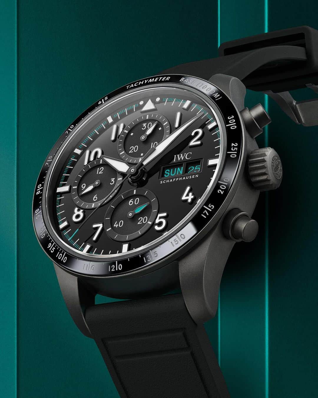 IWCのインスタグラム：「With a shared passion for precision and innovation, the Pilot's Watch Performance Chronograph 41 Mercedes-AMG PETRONAS Formula One™ Team (Ref. IW388306) combines superior technical expertise with advanced materials.  #PerformanceChronograph I #TheReference」