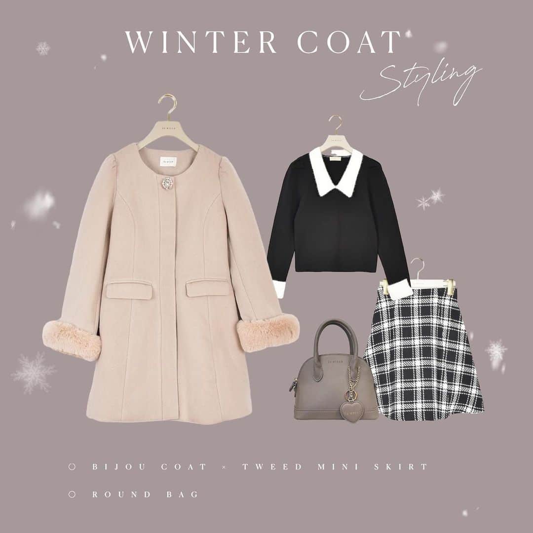 AnMILLEのインスタグラム：「winter coat collection♡ - staff styling - ㅤㅤㅤㅤㅤㅤㅤㅤㅤㅤㅤㅤㅤ #オリジナルビジューノーカラーコート ¥24,000 ㅤㅤㅤㅤㅤㅤㅤㅤㅤㅤㅤㅤㅤ @haruuuu_227 160cm @anmille.akane 155cm @anmille.yuju 153cm @anmille.mai 147cm ㅤㅤㅤㅤㅤㅤㅤㅤㅤㅤㅤㅤㅤ #アンミール #anmille」