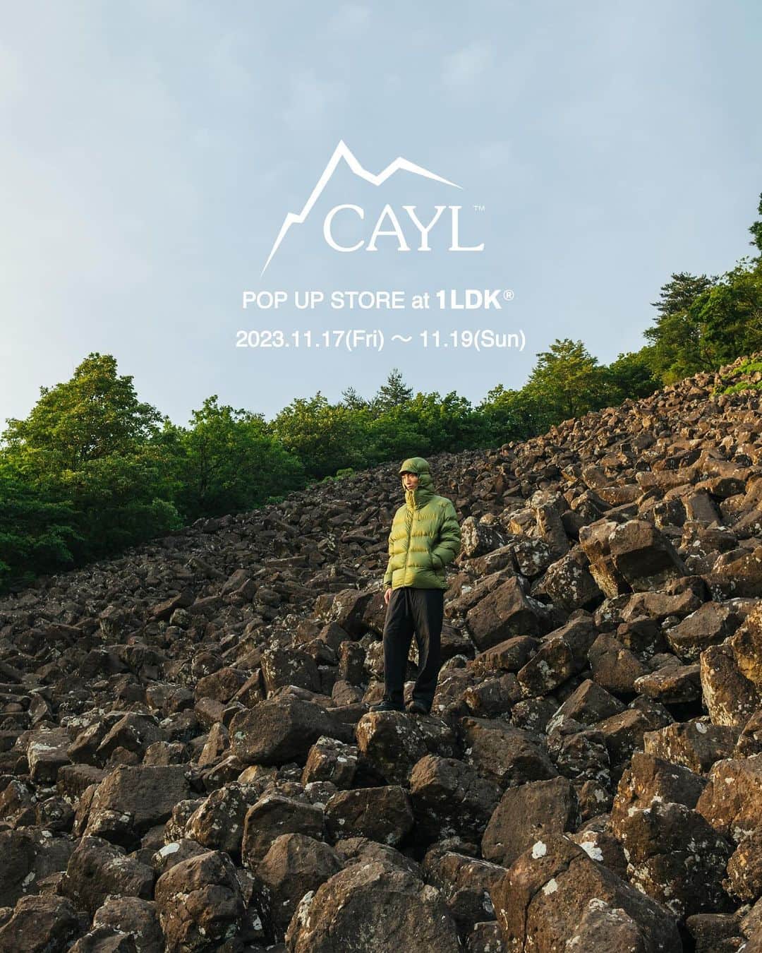 のインスタグラム：「2023年11月17日(金)から韓国発アウトドアブランド〈 CAYL 〉のPOP UP STOREを1LDKにて開催します。 ⁡ 〈 CAYL 〉 CAYL(ケイル)は2011年より韓国でスタートしたアウトドアブランド。 クライミング、トレイルランニング、ハイキングを生活の基盤としたチームで立ち上げ、 山と街をボーダレスに行き来するスタイルを提示しています。 ⁡ 店舗: 1LDK (中目黒) 期間: 2023年11月17日(金)〜19日(日) 開店時間: (金)13:00〜19:00 / (土日)12:00〜19:00 ⁡ 下記日時はCAYLデザイナーのLEEさんが在店いたします。 11/17(金) 15:00～19:00 11/18(土) 12:00～16:00 ⁡ 本日BLOGを公開します。 ストーリーズのリンクより是非ご覧ください。 ⁡ #CAYL @cayl_official #1ldk #1ldknakameguro #1ldkshopofficial」