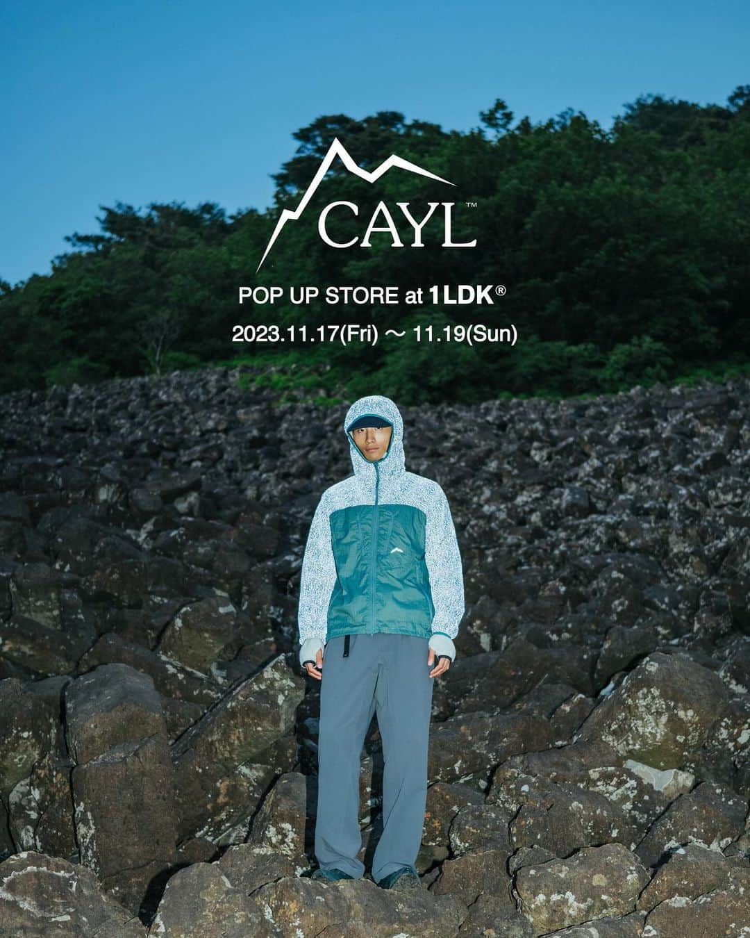 のインスタグラム：「2023年11月17日(金)から韓国発アウトドアブランド〈 CAYL 〉のPOP UP STOREを1LDKにて開催します。 ⁡ 〈 CAYL 〉 CAYL(ケイル)は2011年より韓国でスタートしたアウトドアブランド。 クライミング、トレイルランニング、ハイキングを生活の基盤としたチームで立ち上げ、 山と街をボーダレスに行き来するスタイルを提示しています。 ⁡ 店舗: 1LDK (中目黒) 期間: 2023年11月17日(金)〜19日(日) 開店時間: (金)13:00〜19:00 / (土日)12:00〜19:00 ⁡ 下記日時はCAYLデザイナーのLEEさんが在店いたします。 11/17(金) 15:00～19:00 11/18(土) 12:00～16:00 ⁡ 本日BLOGを公開します。 ストーリーズのリンクより是非ご覧ください。 ⁡ #CAYL @cayl_official #1ldk #1ldknakameguro #1ldkshopofficial」