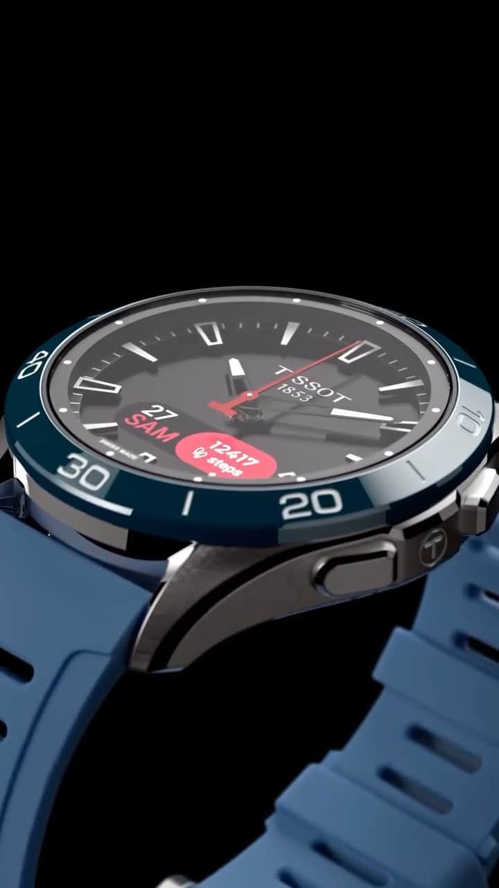 ティソのインスタグラム：「Unleash a world of possibilities. Effortlessly access your screen by direct touch and via side pushers for a versatile experience. Available on November 15th, exclusively in Switzerland. #Tissot #TTouch」