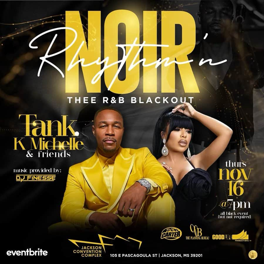 タンクさんのインスタグラム写真 - (タンクInstagram)「JACKSON MS my sister @kmichellemusic and I will be in full motion!! PULL UP!!!..  R&B MONEY」11月14日 11時36分 - therealtank