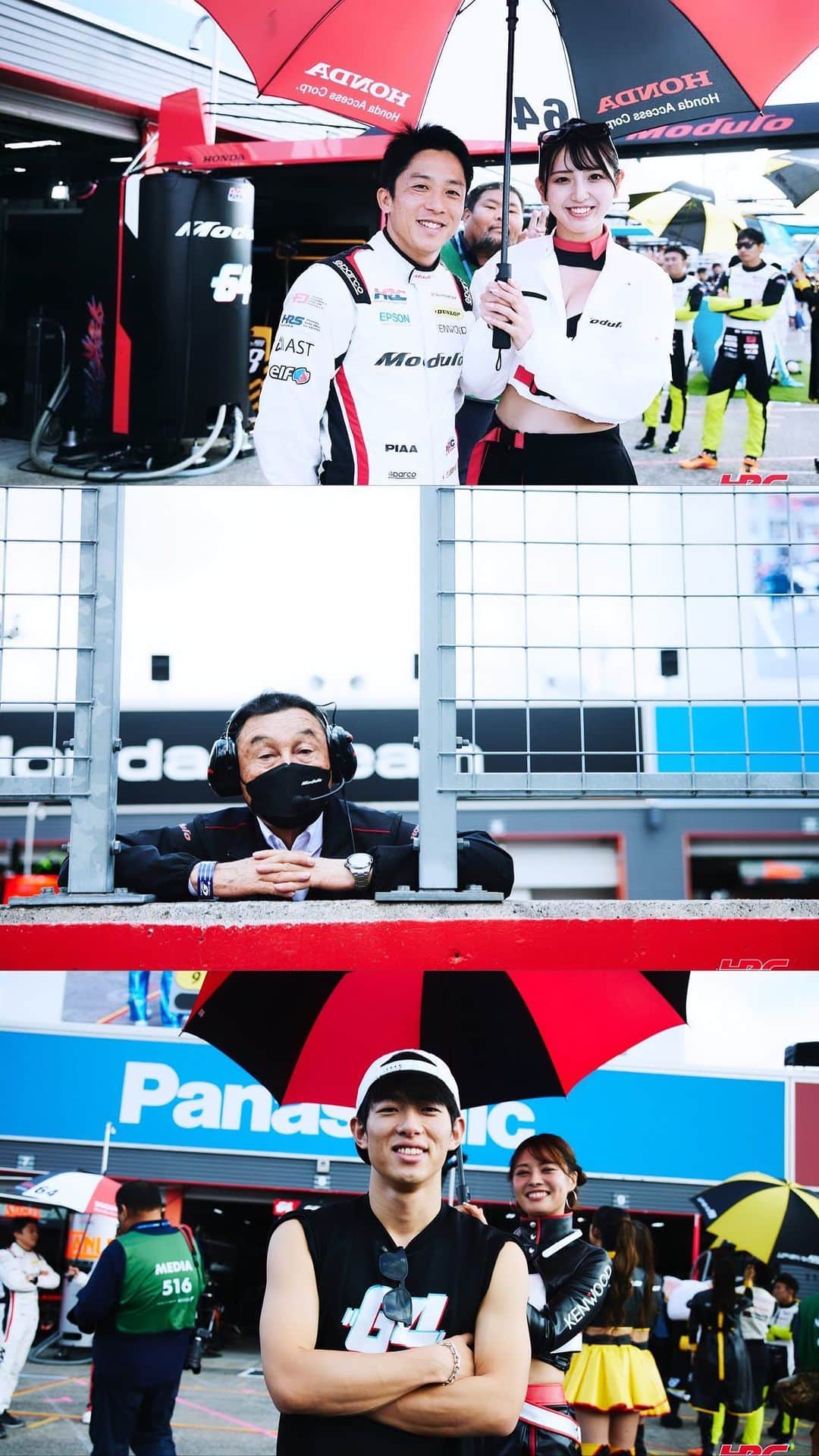 津田知美のインスタグラム：「2023 #64 Modulo Nakajima racing driver appearance まとめ❤️🖤  #SUPERGT #nakajimaracing #KENWOOD」