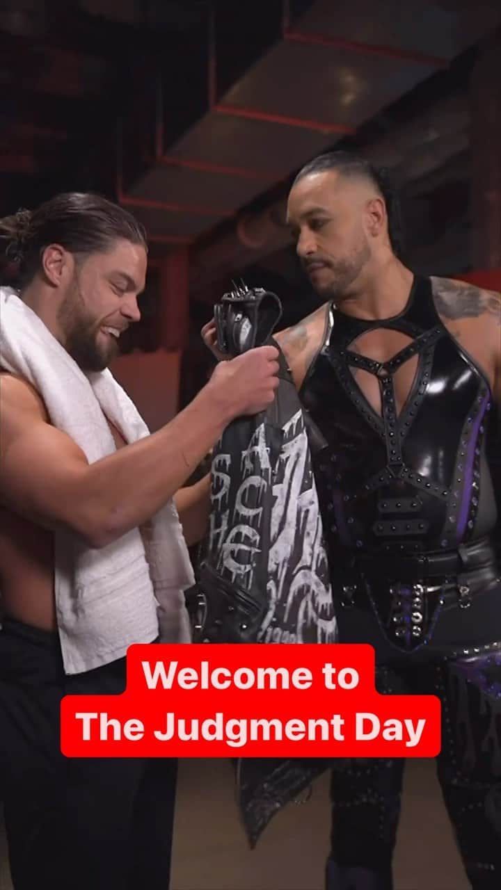 WWEのインスタグラム：「It’s FINALLY official. @jd_mcdonagh is now part of #TheJudgmentDay 😈⚖️ #WWERaw」