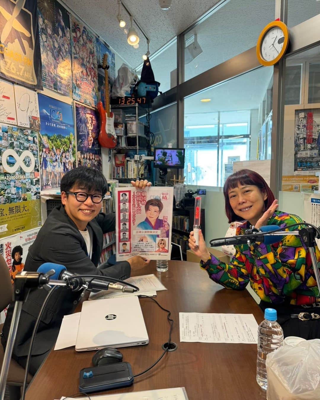 椿鬼奴のインスタグラム：「ぱれっとタウンありがとうございました！！富士彦さんと会うのお久しぶりで楽しくて東京NSC4期のマイナー話で突っ走りました！まさか金星ゴールドスターズの事覚えてくださってるとは！！！」