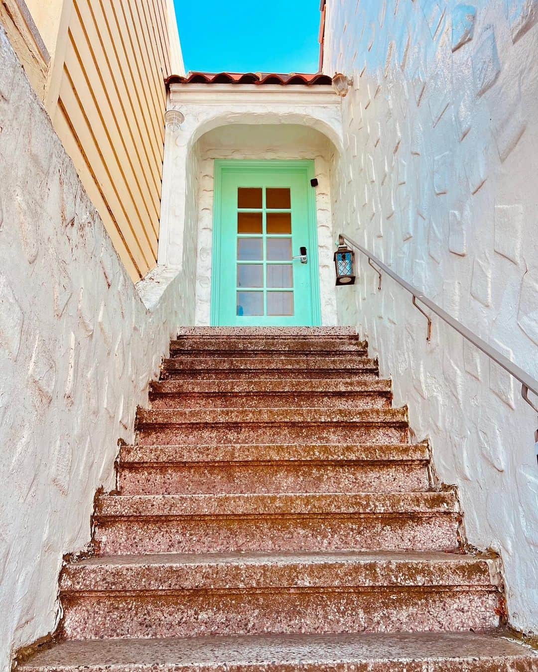 野沢直子のインスタグラム：「新しい玄関の色🩵 #turquoise」