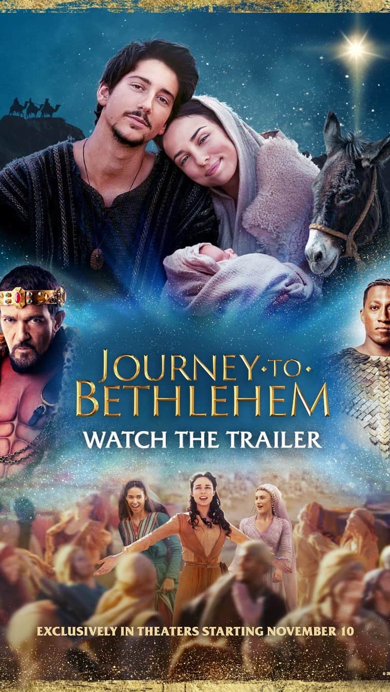 アントニオ・バンデラスのインスタグラム：「Sweet, funny, freshly emotional. Proud to be part of “Journey to Bethlehem”. Already thinking of Christmas.  Dulce, divertida, fresca y emocionante. Encantado de ser parte de “Camino a Belén”. Ya pensando en la Navidad.  @jtbmovie #JourneyToBethlehem #CaminoABelen #Navidad #movie #Christmas @milomanheim @fionapalomo」