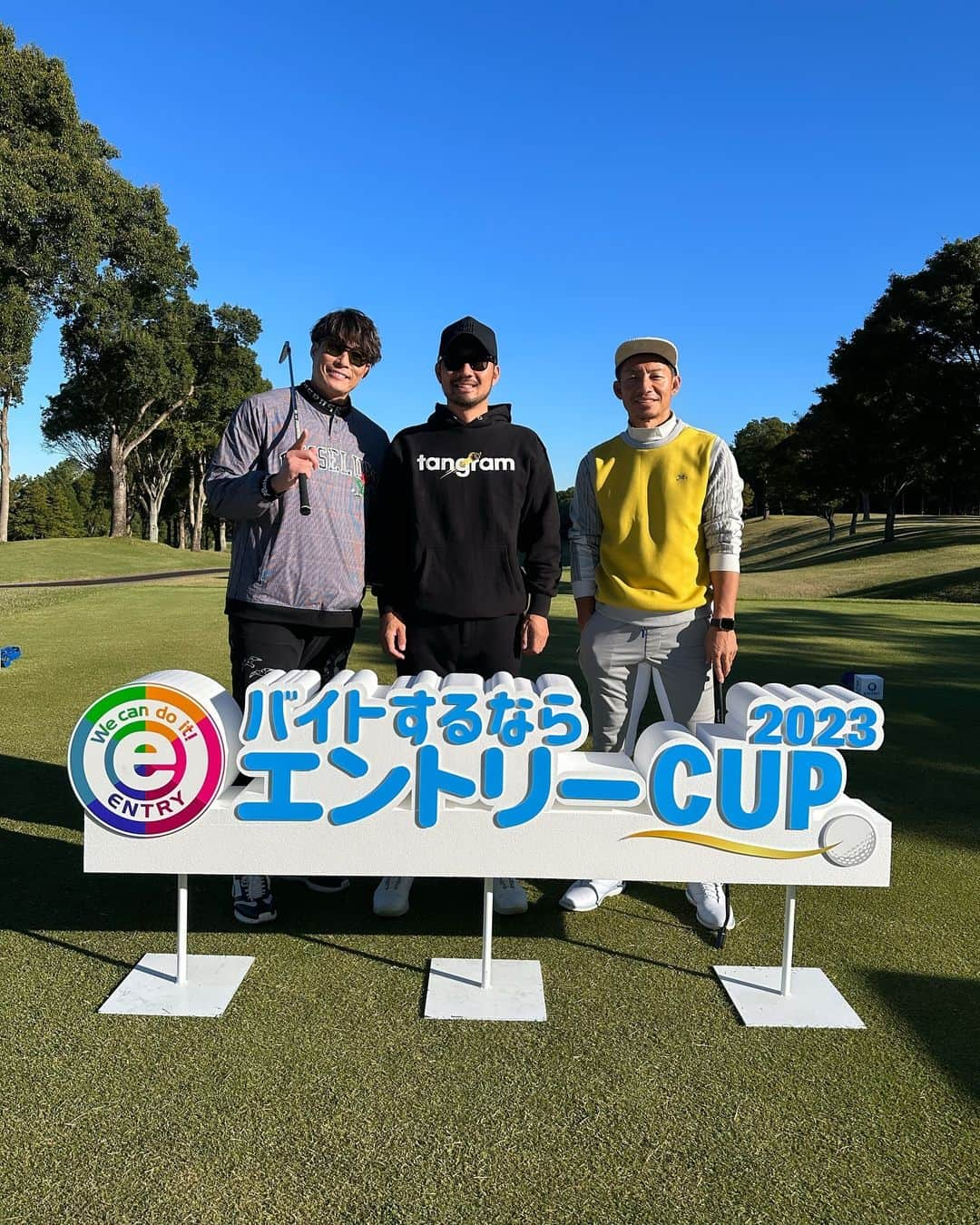 糸井嘉男のインスタグラム：「ゴルフ⛳️コンペでした。 みんな上手いわ @entry_pr  #バントするならエントリー #快晴 #鳥谷敬 くん　#狩野恵輔 くん」