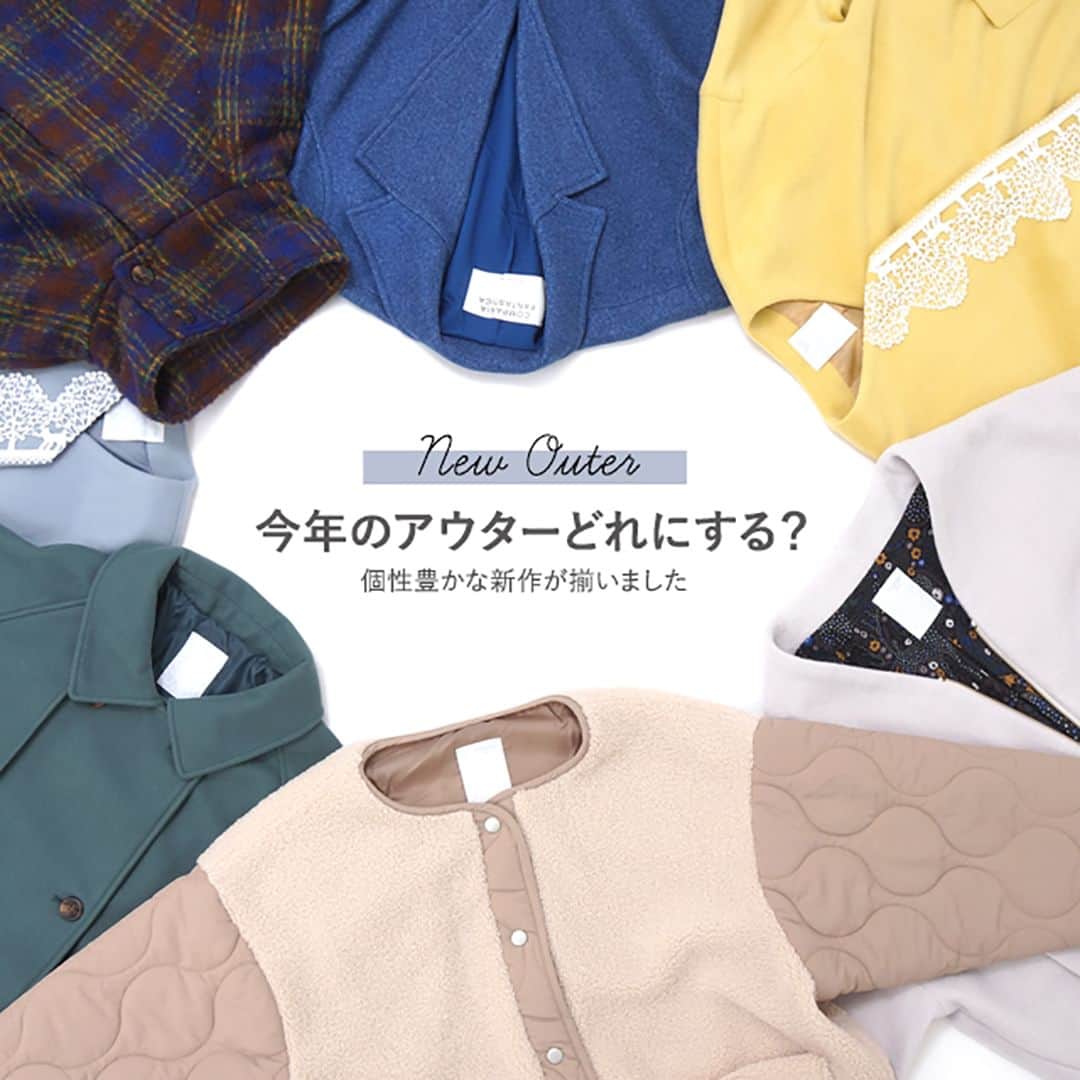 marbleSUD(マーブルシュッド) のインスタグラム：「冬の装いの主役といえば、アウター👕👚 今年も繊細なレースや華やかな裏地など細部にまでこだわった特別なアイテムがたくさん出揃いました✨いよいよ冬がやってきます☃️本格的に寒くなる前にぜひチェックしてみてくださいね👀‼️」