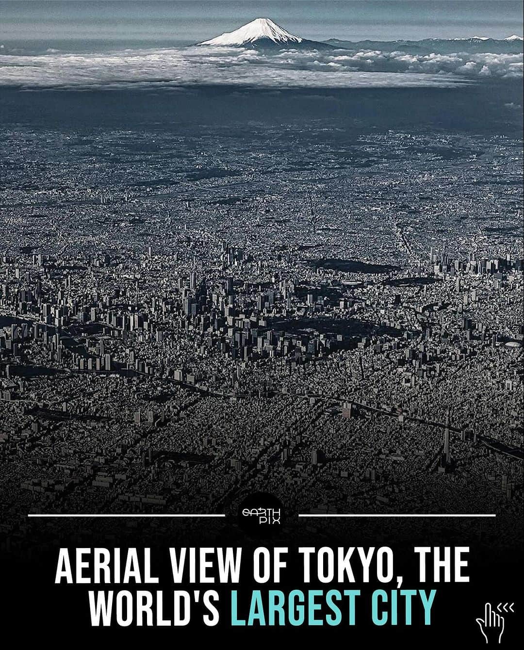 Earth Picsのインスタグラム：「@tokio_kid - Tokyo, Japan, is the largest city on Earth, with a population of 37.4 million people, which is more than four times that of New York City, USA.   Spreading across a vast 13,452 square kilometers. On average,There are 2,642 people in each km on average in the whole of the Greater Tokyo.  📷: @tokio_kid」