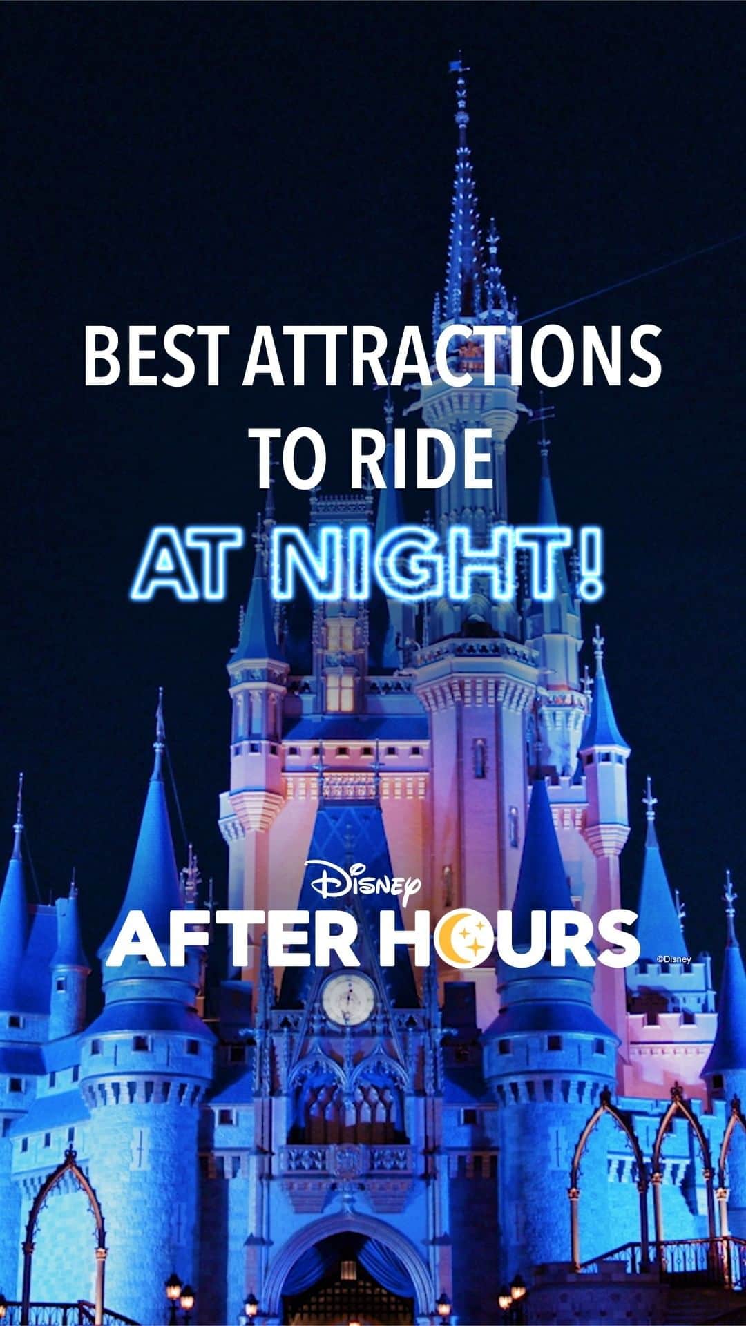 Walt Disney Worldのインスタグラム：「Here's a Disney After Hours must-do attraction list. Tell us your faves... and get ready to ride the night 'cause tickets are on sale now! 🌙✨」