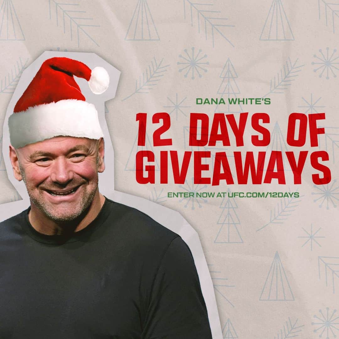 UFCのインスタグラム：「12 Days of Giveaways is BACK and better than ever!  We've got prizes from Howler Head, Power Slap, Monster Energy and more! 🎁  Enter for your chance to win with the link in bio!   #12DaysGiveaways」