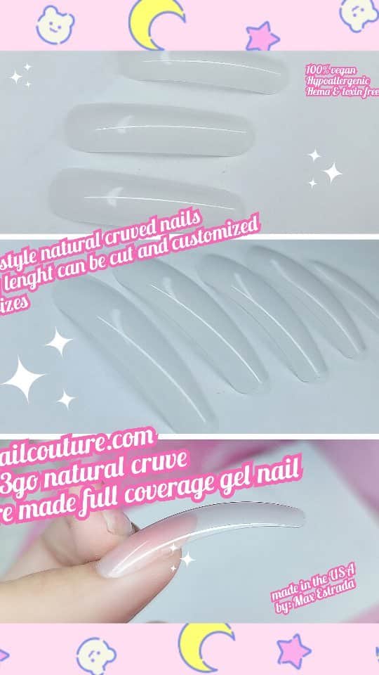 Max Estradaのインスタグラム：「Enailcouture.com 123go natural cruved nails are here for the fantasy  Enailcouture.com new 123go bubble gum gel,  solid glue gel♡ vegan and Hypoallergenic.  Made in America 🇺🇸The moment so many have been waiting for is finally here! Enailcouture.com 123go maximum square is the longest flat boxy square pre made full coverage gel nail in the game. We also dropped xs sculpture square and magical ice hologram stickers☆Enailcouture.com 123go 5XL Coffin nails are the longest full coverage pre made gel nails in the world. They are EVERYTHING, made in America.Enailcouture.com new product drop ♡!~ 123go diy gel and our new charm nail stickers 😍Enailcouture.com made in American ♡!~Enailcouture.com 123go pre made gel nails are the game changer !~ perfect nails every time with no smells or dust!~ long lasting and easy removal , made in America! Enailcouture.com  #ネイル #nailpolish #nailswag #nailaddict #nailfashion #nailartheaven #nails2inspire #nailsofinstagram #instanails #naillife #nailporn #gelnails #gelpolish #stilettonails #nailaddict #nail #💅🏻 #nailtech#nailsonfleek #nailartwow #네일아트 #nails #nailart #notd #makeup #젤네일  #glamnails #nailcolor  #nailsalon #nailsdid #nailsoftheday Enailcouture.com」