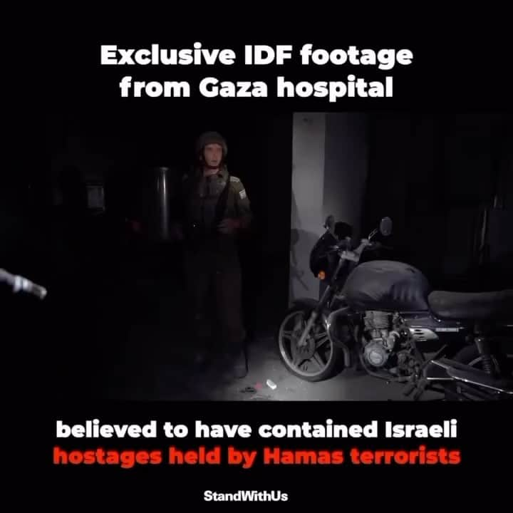 ジェシカ・サインフェルドのインスタグラム：「Let’s go underneath hospital Al-Rantisi, a different children’s hospital in Gaza than Al-Shifa. Under Al-Rantisi they found ammunition, a motorcycle with bullet holes, women’s clothing, diapers and a baby bottle were found. @who #bringthemhome」