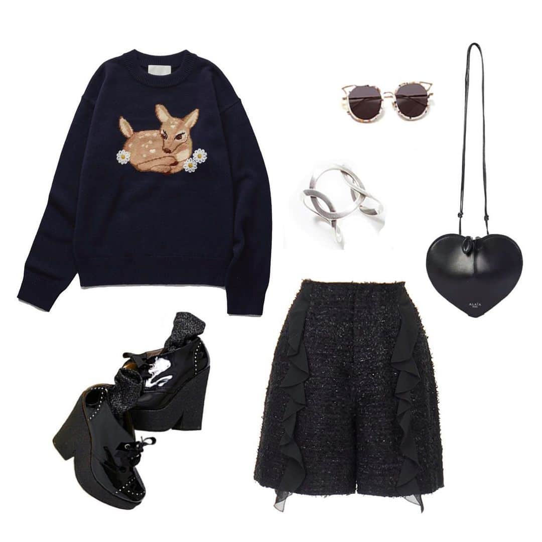 Chestyのインスタグラム：「🏷️ BAMBI KNIT  バンビモチーフが遊び心くすぐるニットプルオーバー🫎  バンビは部分的にフェザーヤーンを使用し、グラデーション配色で立体感を表現。  額とボディの♡マークやうるっとした瞳、立体的なマーガレット刺繍がとても愛らしく、表情豊かに仕上げました。  周囲にはハンド刺繍で作るチェーンステッチのマーガレットを散りばめました。  イン・アウト問わず着回しやすい丈感でボトムスの形を選びません。  程良くゆとりのあるシルエットで普段使いもしやすく、洗えるニットなので汚れが気になるママにもお勧め。遠足や動物園など、子どもや家族とのお出かけにもぴったりです  着るだけで思わず笑顔になってしまう大人可愛いデザインニットは、優しい印象のホワイトとスタイリングしやすいネイビー、神戸オンリーショップ・LIMITED SHOP限定で特別にブラックをご用意しました。  【Color】  Navy , White  【Size】  F  Online Shop : 11/17(金) 18:00 Release SHOP : In Store Now  #chesty #チェスティ」
