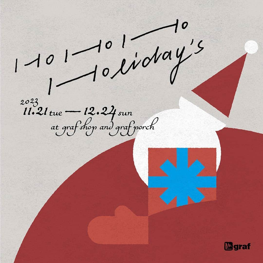 graf studioのインスタグラム：「早いものでクリスマスまでもうすぐ1ヶ月。graf shopでは「Ho!Ho!Ho!Holiday's」と題して様々なコンテンツをご用意し皆様のクリスマスまでの一日一日が、より楽しいものになるようお手伝いいたします。    期間中は大切な人や自分にも贈りたくなるような、日常をより贅沢に彩るアイテムをセレクト。期間限定のラッピングを施し贈り物を華やかに彩ります。また、graf shopで販売しているアイテムのみで税込3,300円以上ご購入いただいたお客様にはスパイスの風味たっぷりのgraf kitchenオリジナル焼き菓子「SAVOR」を一つプレゼント。クリスマス限定デザインとなっているので、贈り物に添えたりご自身で召し上がっても良いですね。  さらに期間中は「berefrö」によるクリスマスリースの店頭販売や、この季節にぴったりな花材を集めた軒先での移動花屋の開催、また選んだパーツを組み合わせて自分だけのリングを作成できるジュエリーブランド 「TAZOE SMALL FACTORY RING」のpop upや、お酒や料理を嗜みながらお買い物を楽しんでいただける 一日限りのナイトイベント「Ho!Ho!Ho!Holynight」など、自然と心がはずむ空間やアイテムをご提案します。  それぞれのイベントの詳細はまた追って案内致しますので、ぜひ楽しみにお待ちください。  【Ho!Ho!Ho!Holiday’s】 会期｜2023年11月21日(火)-12月24日(日) 定休日｜毎週月曜日・第二火曜日 場所｜graf shop 時間｜11:30 – 18:00  【berefrö クリスマスリース店頭販売】 会期｜2023年11月23日(祝・木) 場所｜graf shop 軒先 時間｜11:30 – 18:00  【berefrö 移動花屋】 会期｜2023年12月9日(土)・12月10日(日) 場所｜graf shop 軒先 時間｜11:30 – 17:00  【CRAFTWORK TAZOE pop up】 会期｜2023年12月9日(土)-12月17日(日) 定休日｜月曜日・第二火曜日 場所｜graf shop・porch 時間｜11:30 – 18:00  【Ho!Ho!Ho!Holynight】 会期｜2023年12月22日(金) 場所｜graf porch 時間｜18:30 – 21:30  #graf #grafshop #grafstudio #グラフ #グラフスタジオ #hohohoholidays #ホホホホリデイズ #クリスマス #リース #berefro #tazoe」