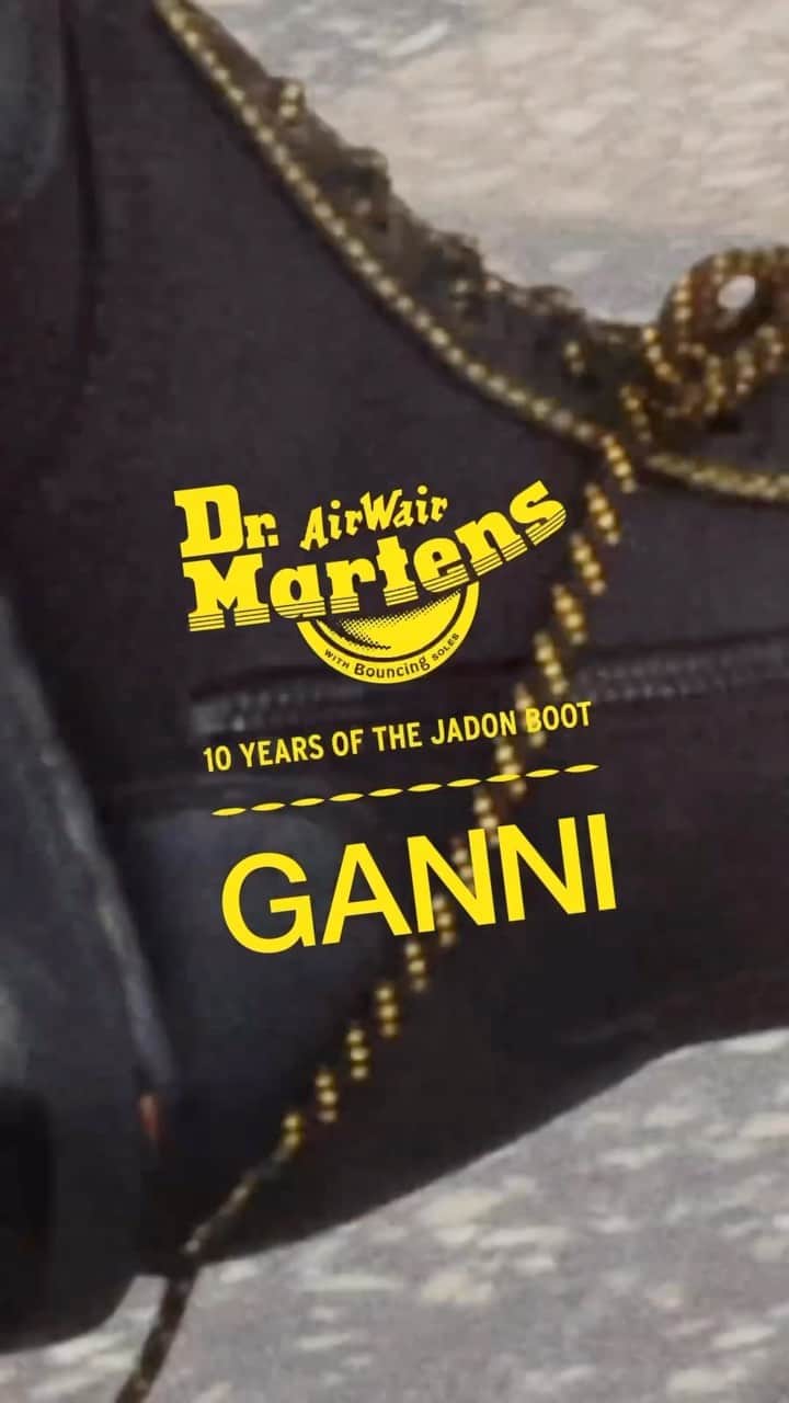 ドクターマーチンのインスタグラム：「DM’s x GANNI. Dropping soon.」